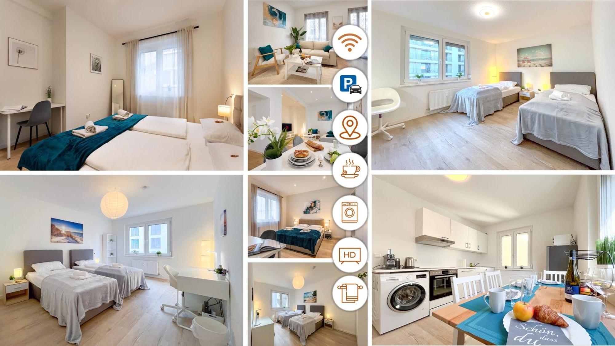 Rosenberg-Suites - Zentral, Stellplatz, Grosse Terasse, Business & Privat 하일브론 외부 사진